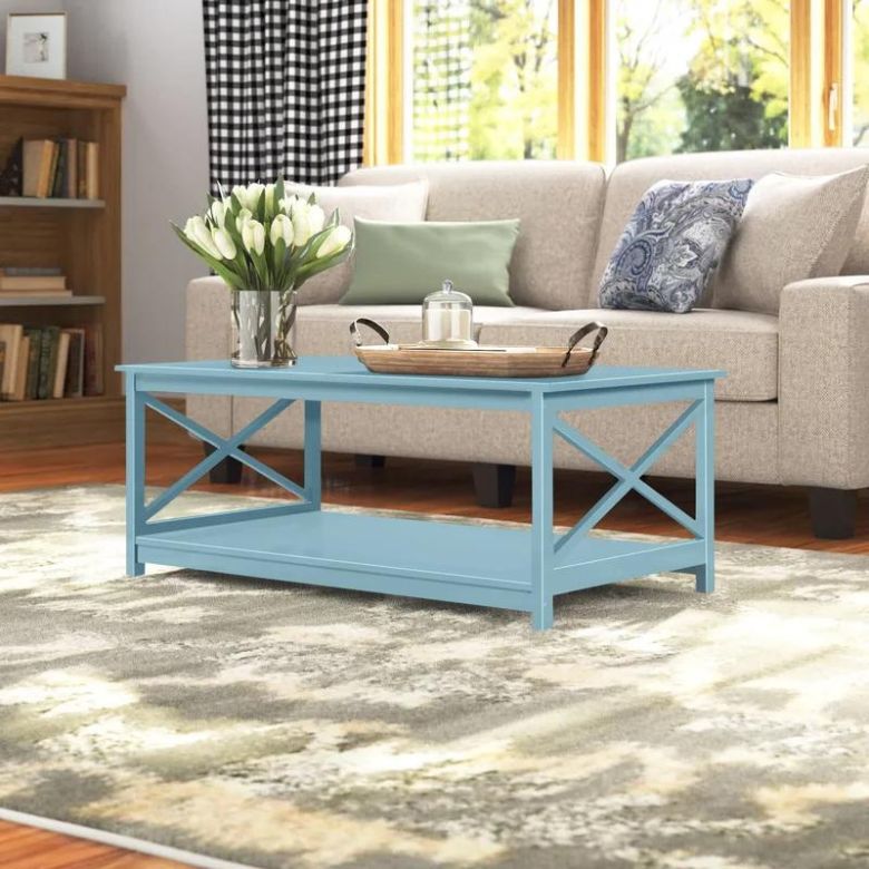 sea foam rectangular coffee table