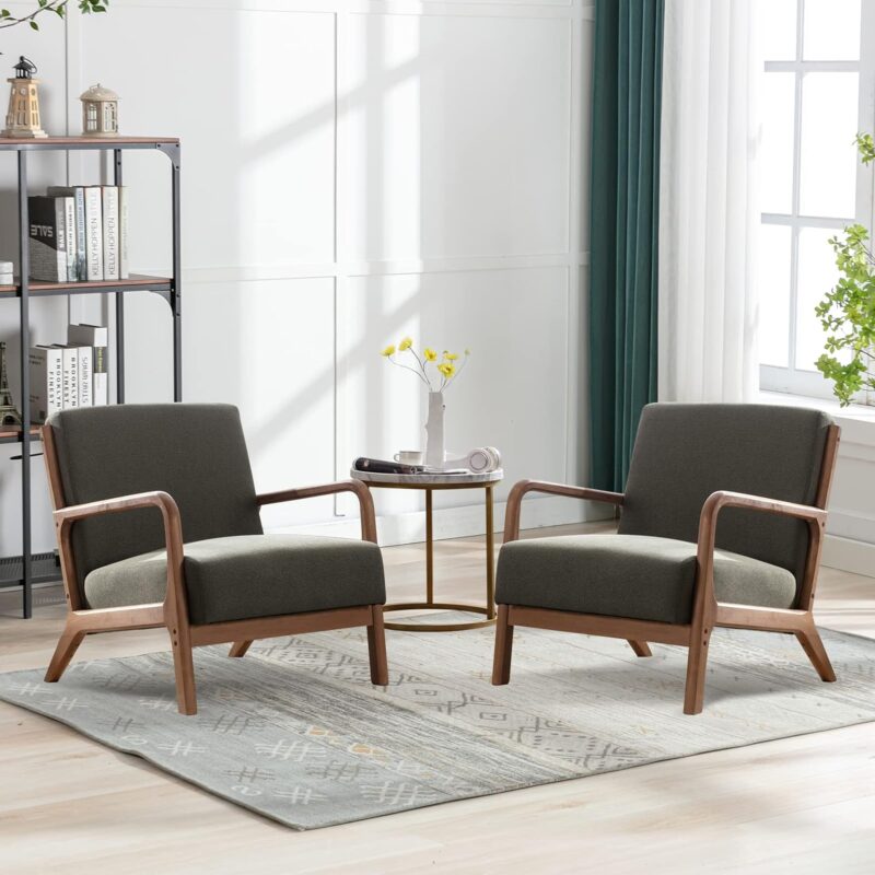 mid-century modern set of accent chairs