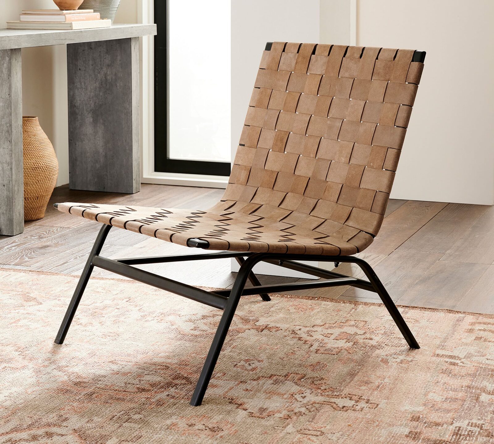 woven modern accent chair