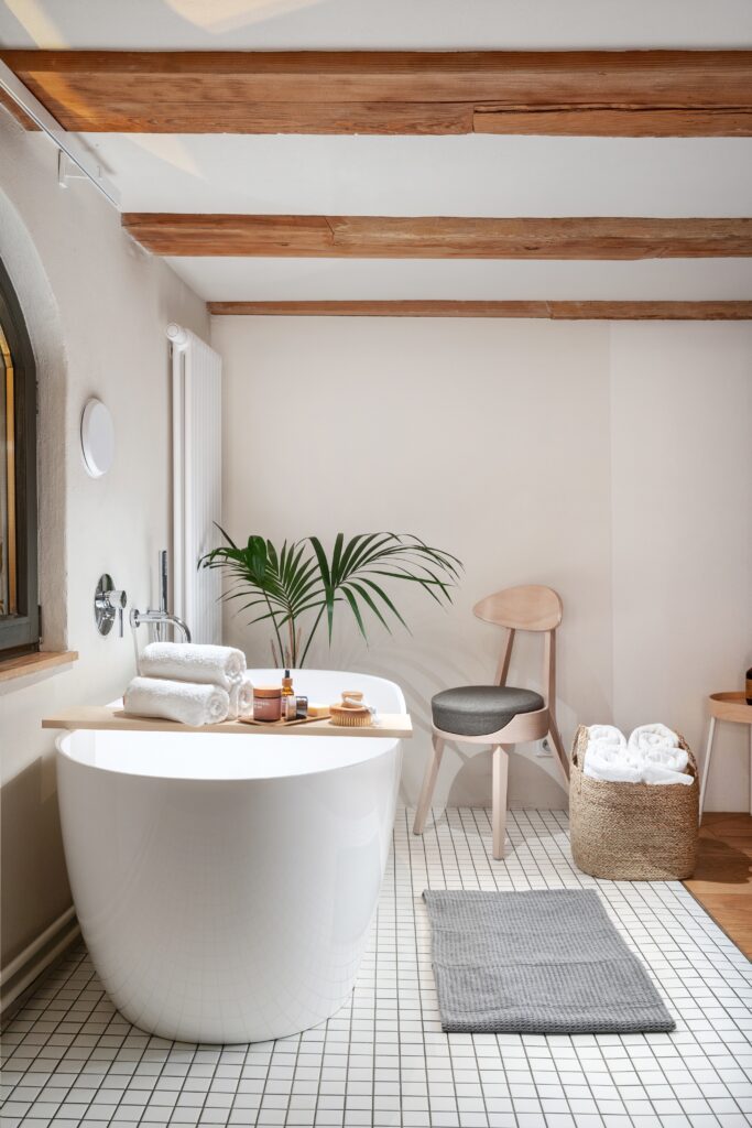 at home spa day bathroom