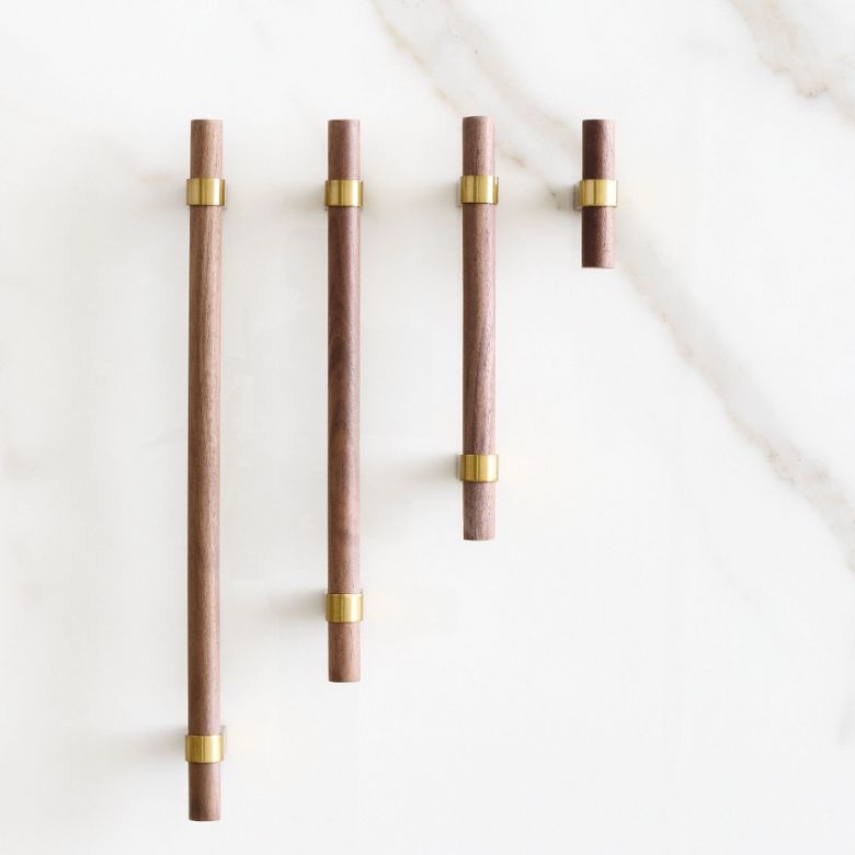 Wooden and Brass Hardware