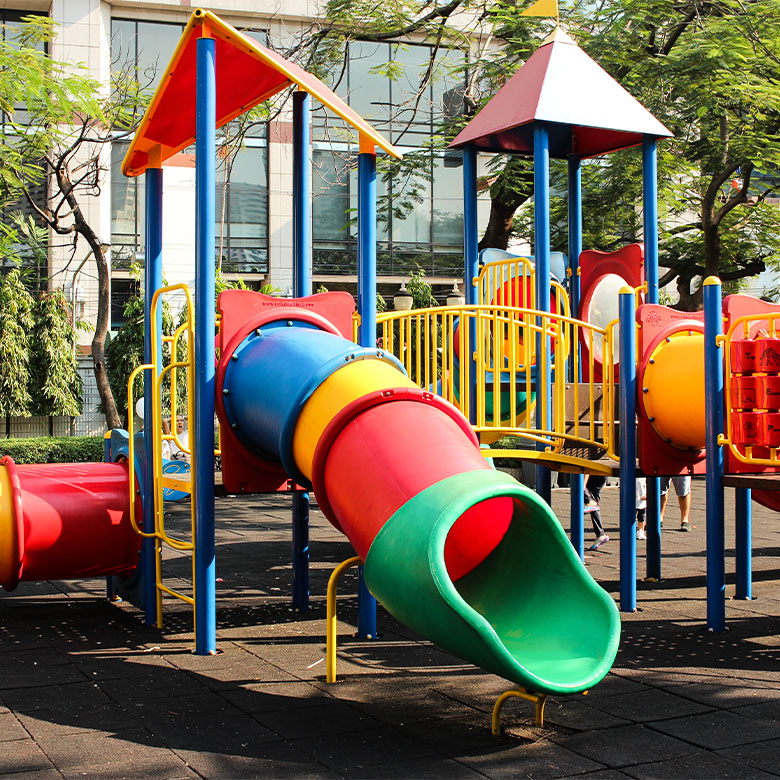 colorful neighborhood playground