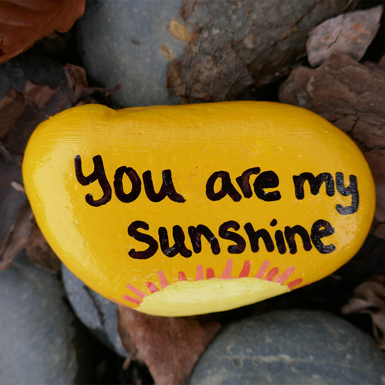 painting rocks with nice phrases