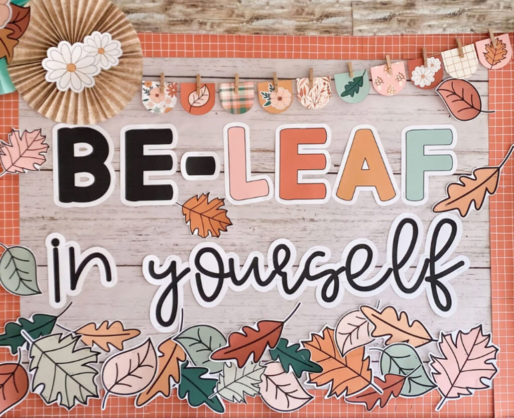 back to school bulletin board ideas with fall motifs