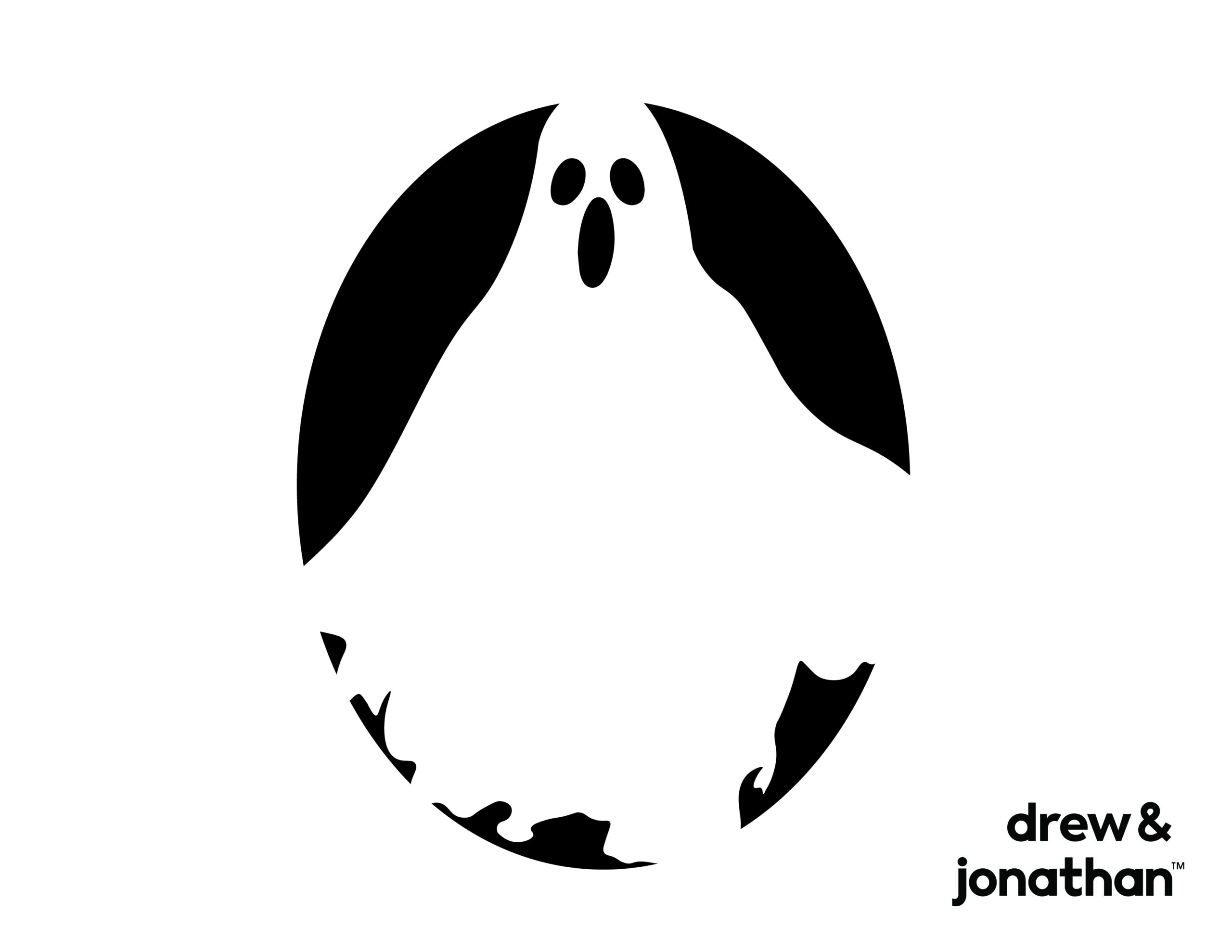 easy ghost pumpkin carving stencil