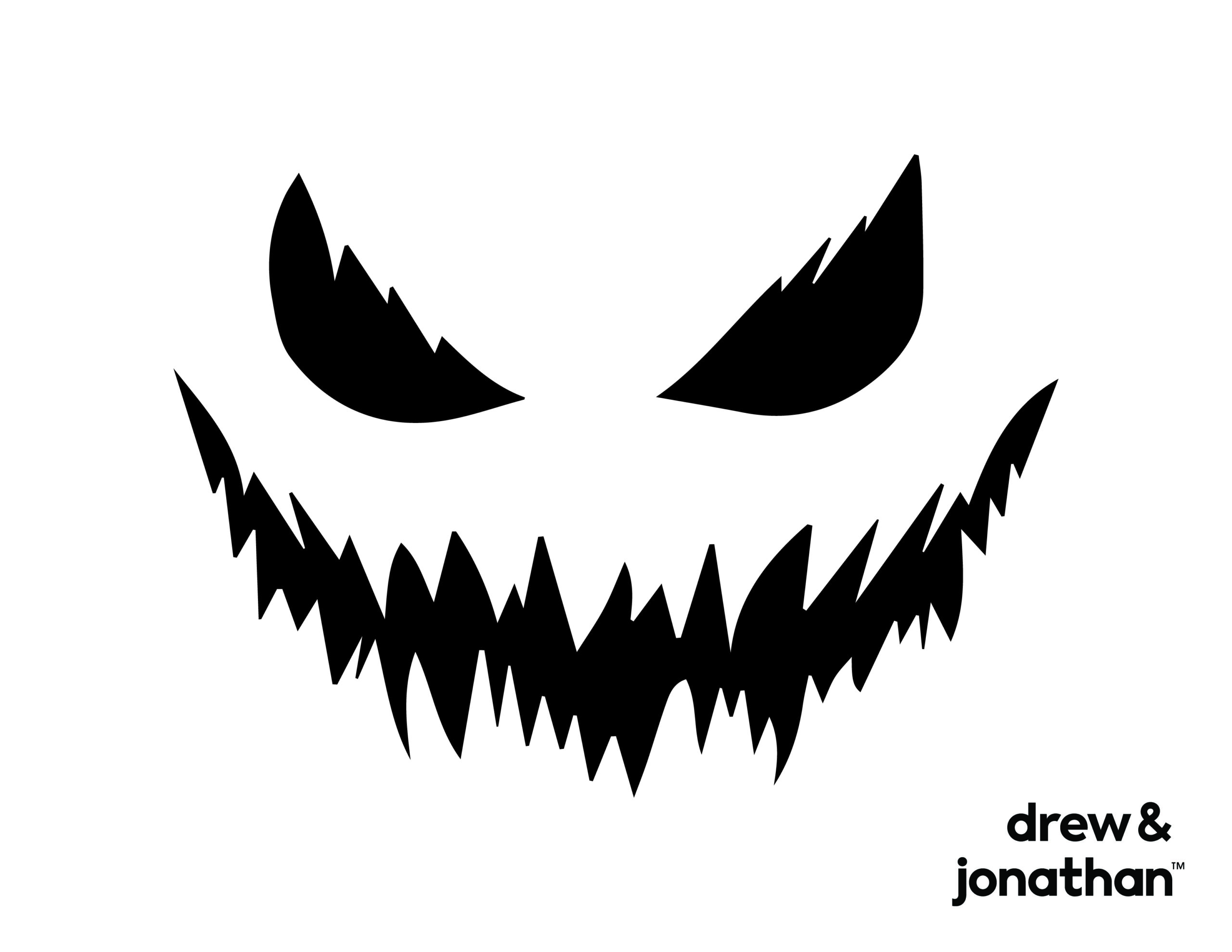 scary pumpkin stencil