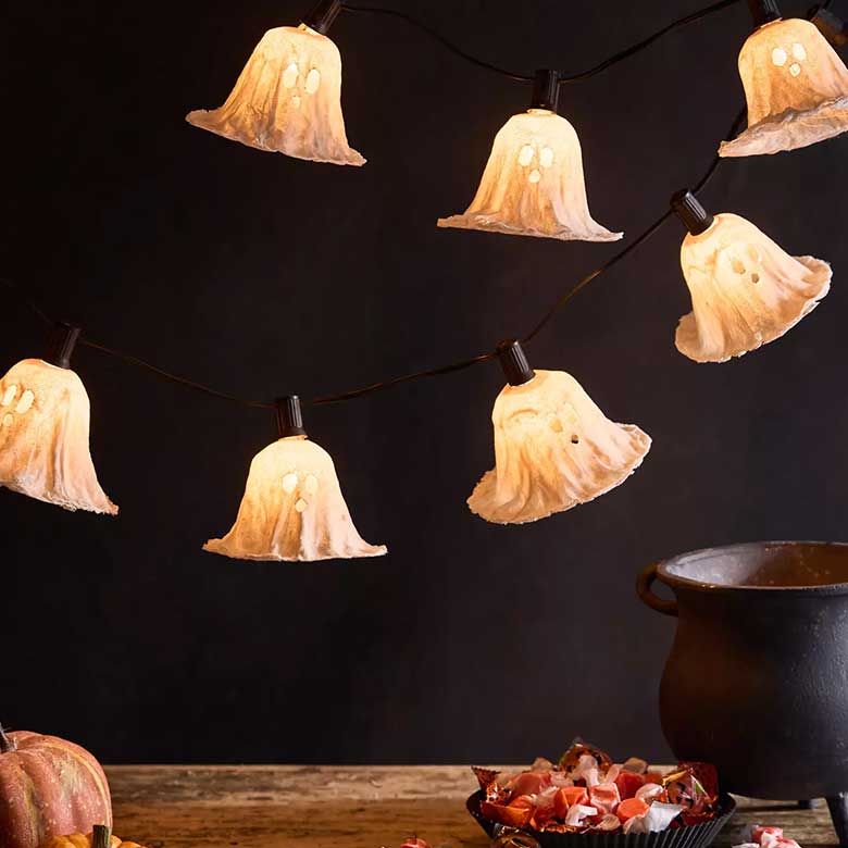 ghost halloween string lights