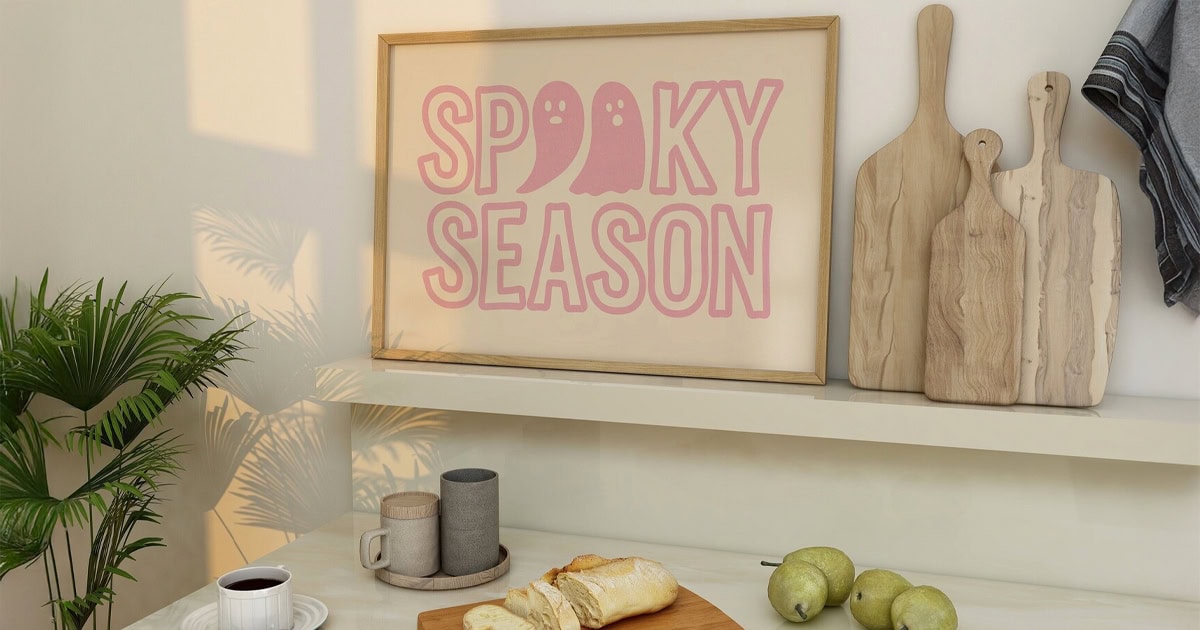 pink halloween decor