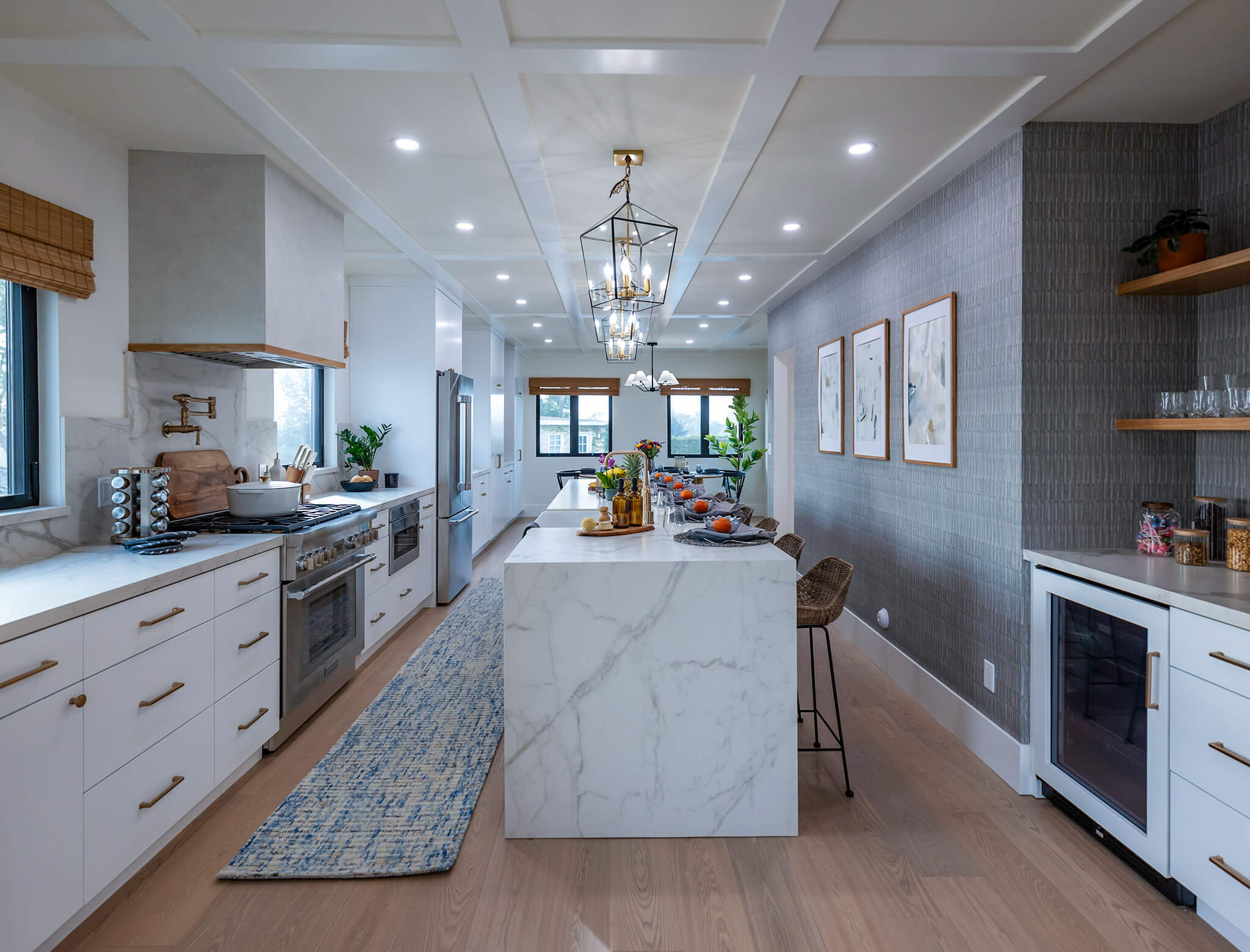 don't hate your house krystal and ben's finished kitchen, gorgeous long island and modern appliances