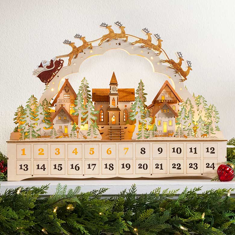 santas village advent calendar