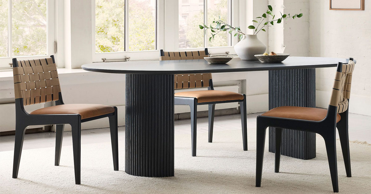 best black dining tables, chic dining room with modern furniture