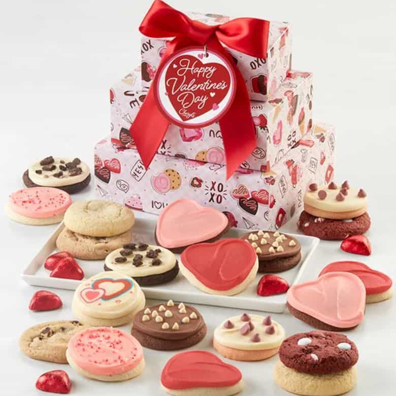 valentine's day cookie basket