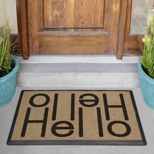 "hello" front door mat