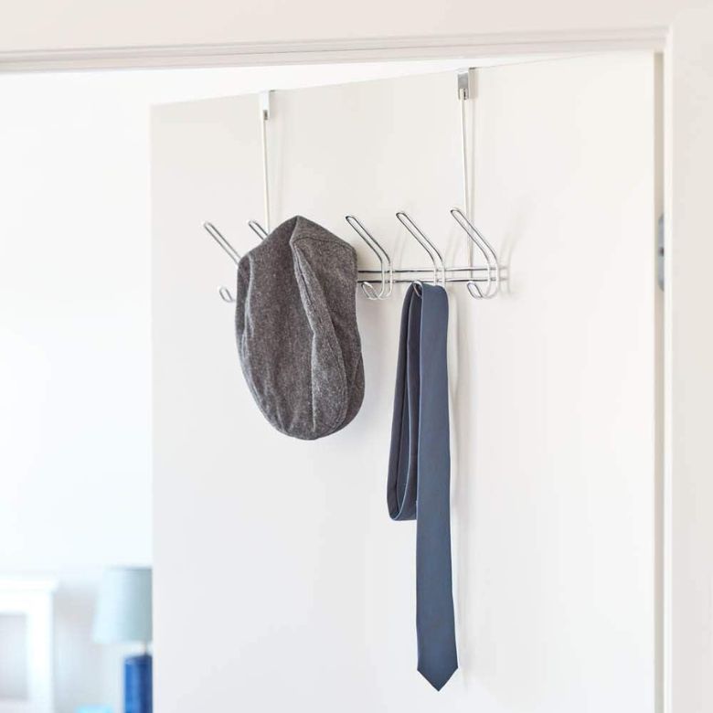 steel over-the-door hook rack