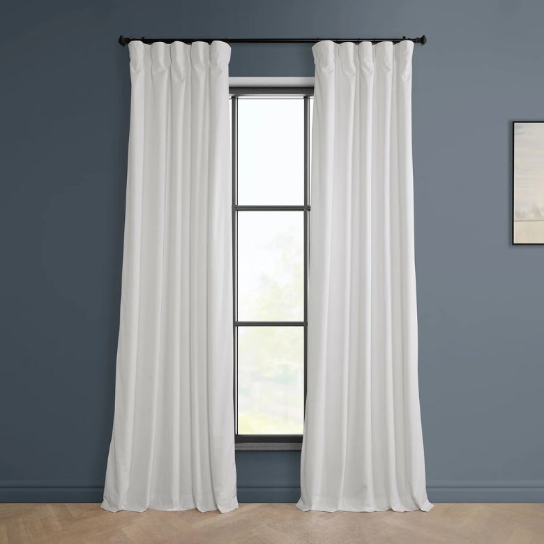 white blackout curtains