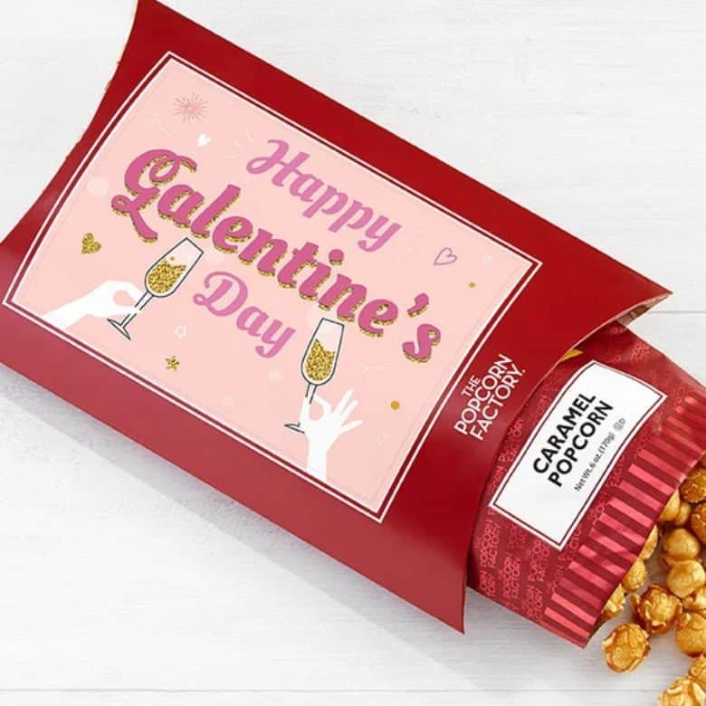 valentine's day themed popcorn box