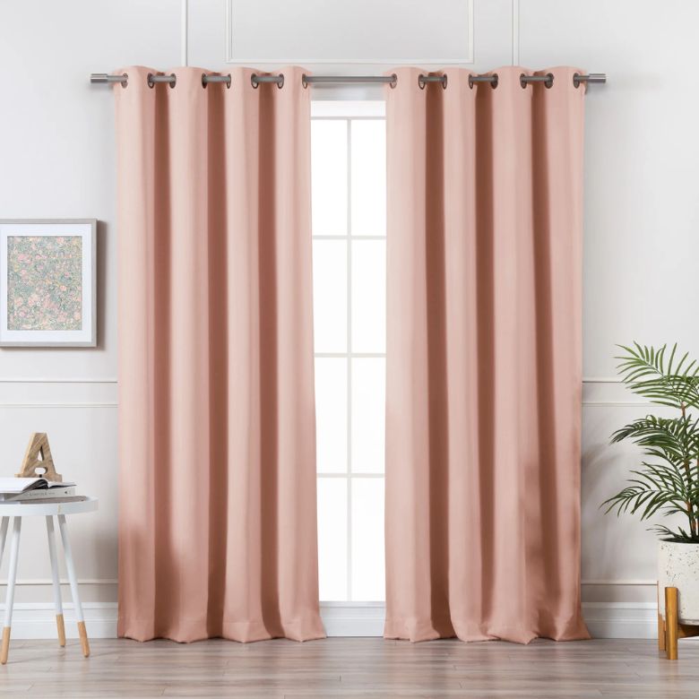 pink blackout curtains