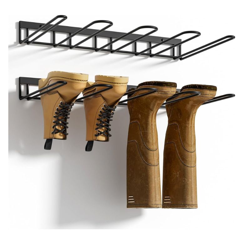 wall mounted boot rack