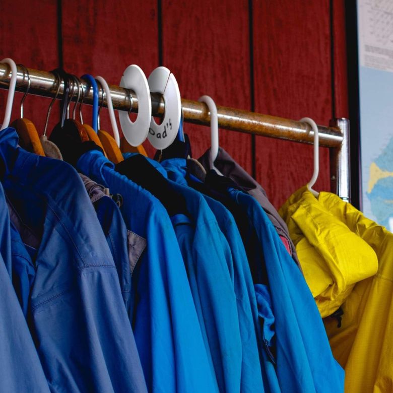 white clothing rack dividers