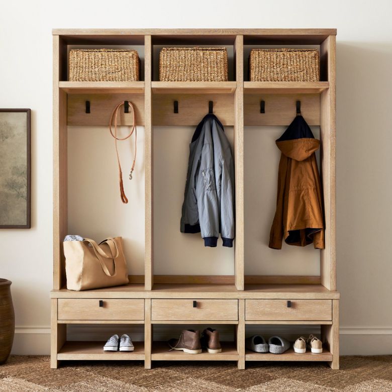 modern farmhouse entryway storage set