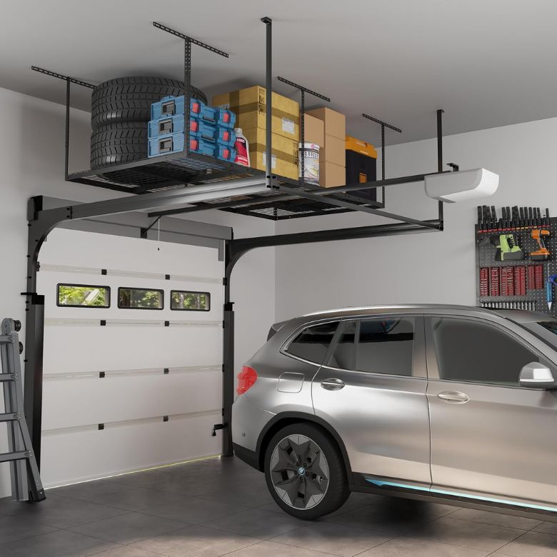 overhead garage storage rack