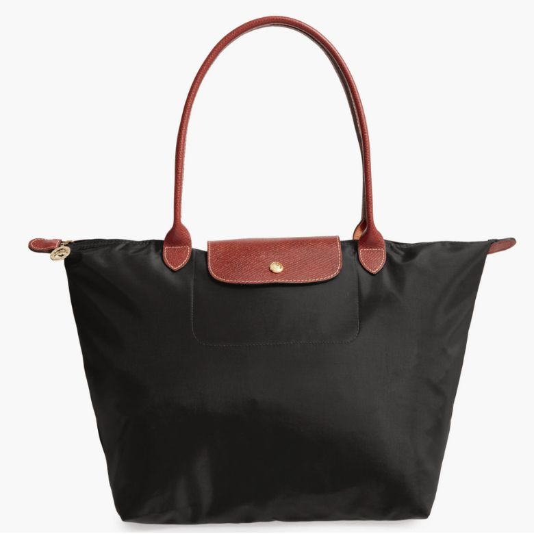 black nylon shoulder bag