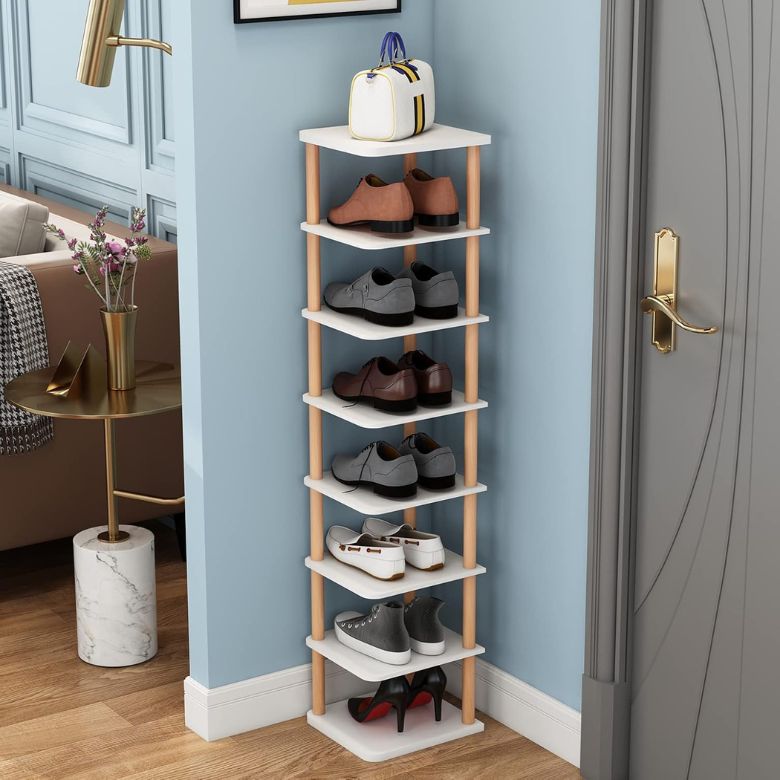 vertical stacked shoe storage tower