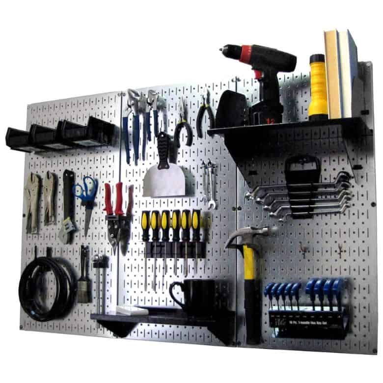 wall-mounted peg board