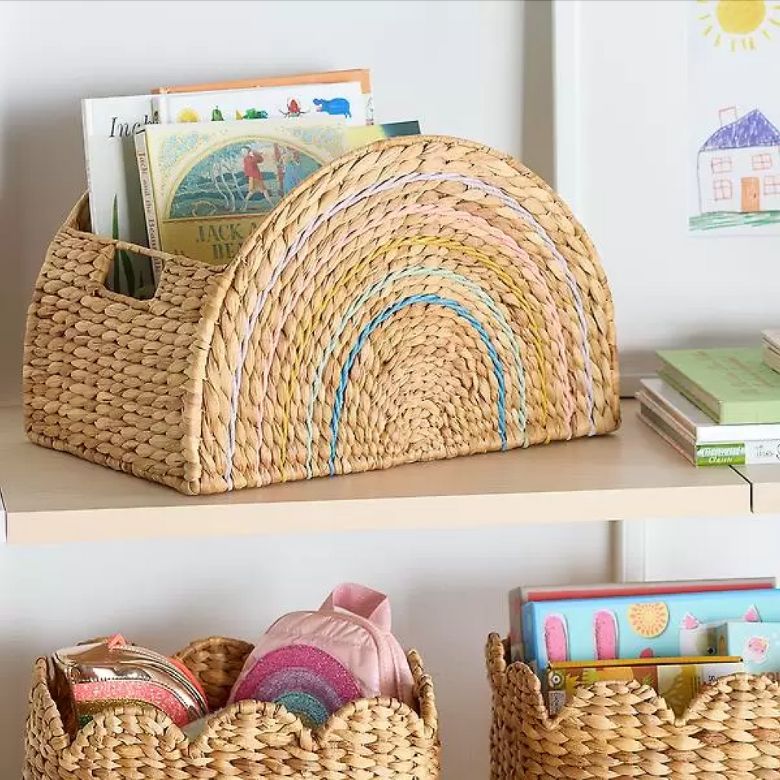 rainbow shaped storage basket