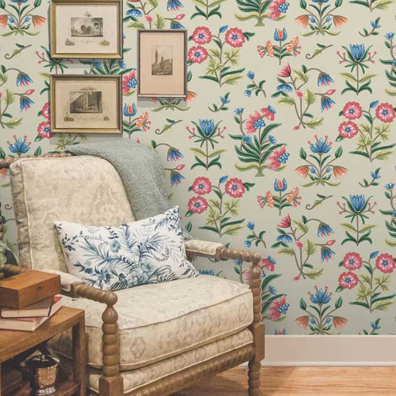 floral wallpaper from erin & ben co
