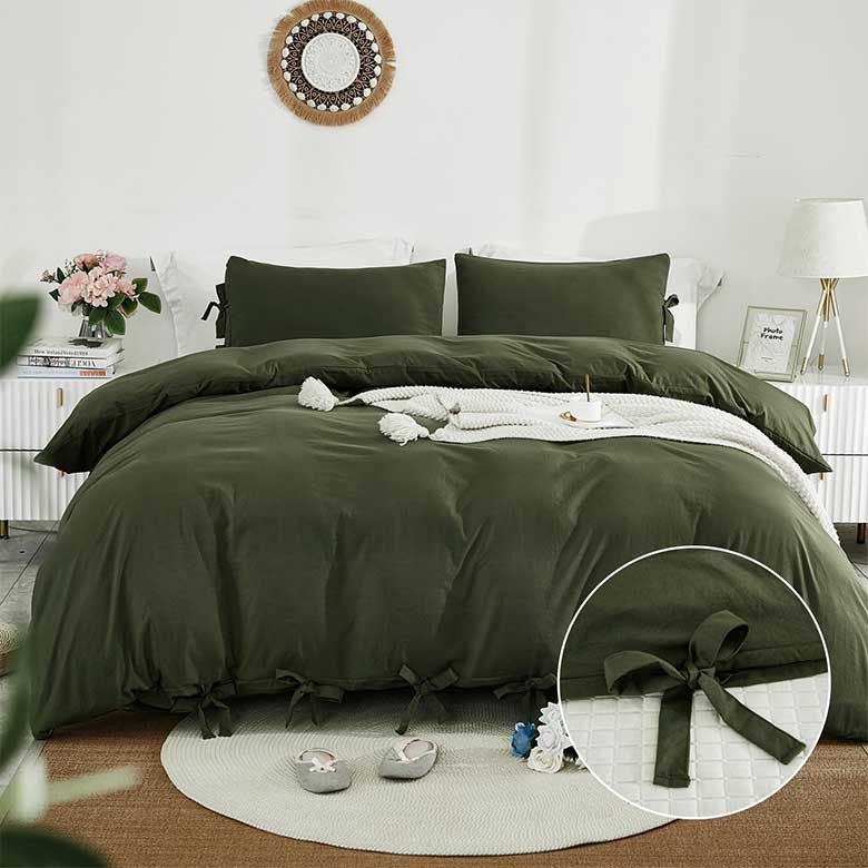 green duvet covers