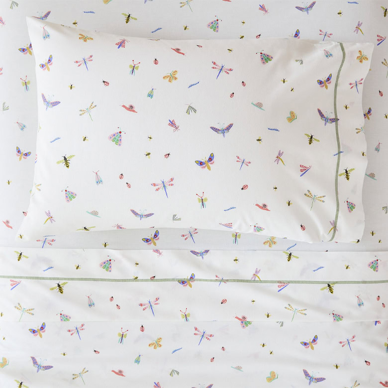 Kids Little Garden Bugs Sheet Set