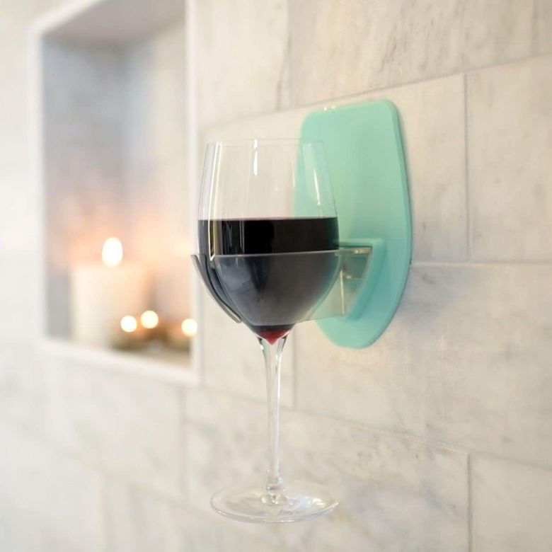 wall-mounted silicone wine glass holder