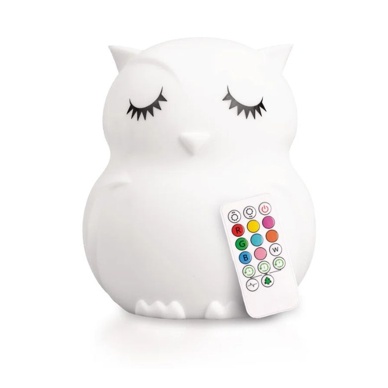 lumipets owl shaped silicone nightlight