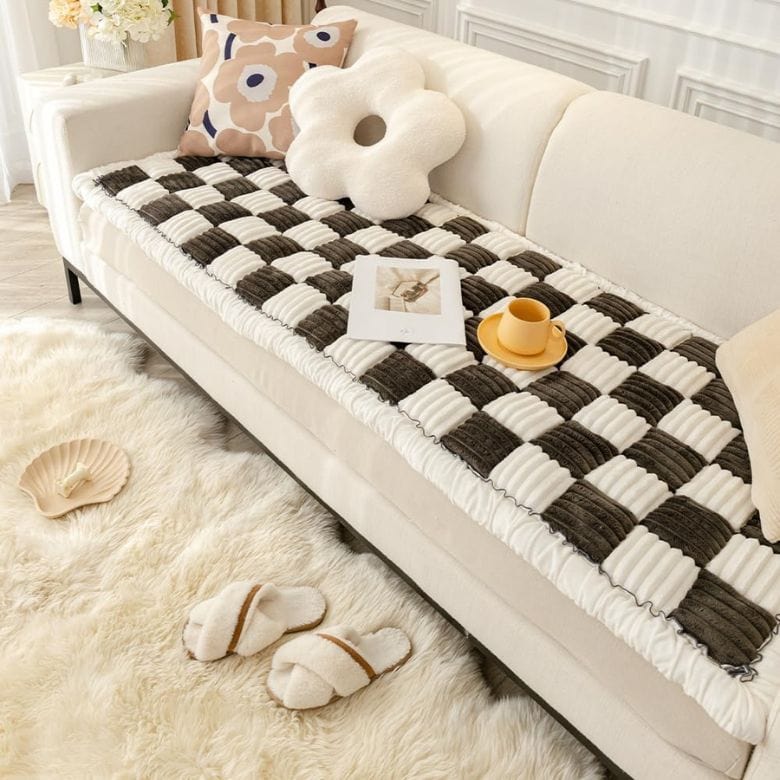checkered couch cover for pets