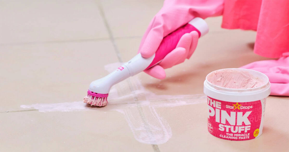 staff favorite best cleaning products, pink stuff scrubbing floor