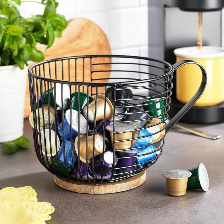 wire coffee pod storage basket