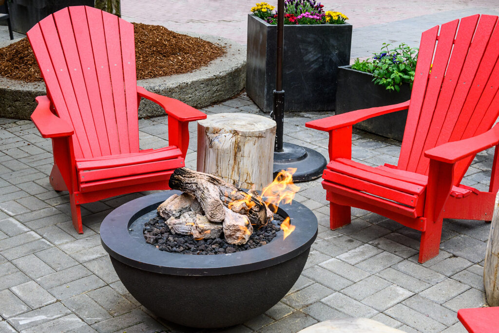 paver patio with firepit