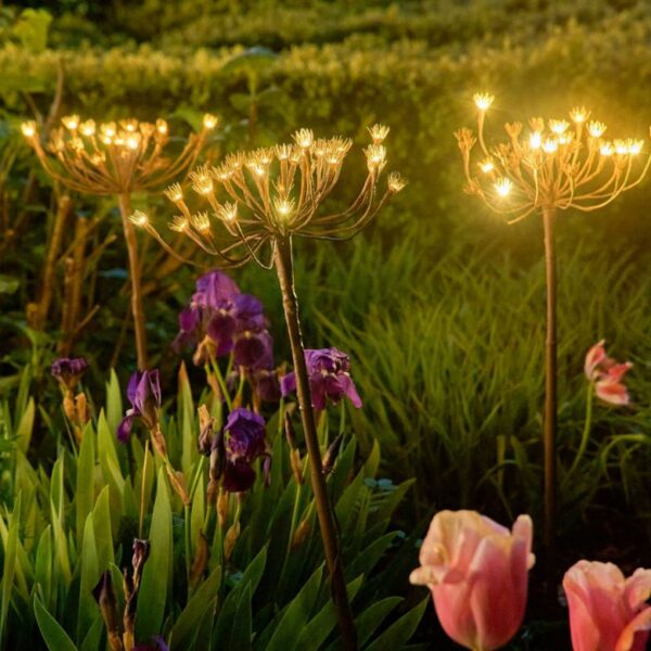 Solar Outdoor Lit Blossom Lawn Stakes