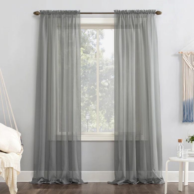 gray sheer curtains