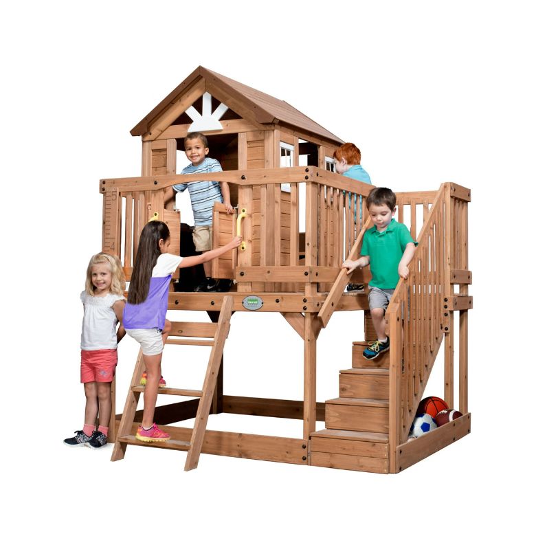 Cedar Wooden Raised Playhouse