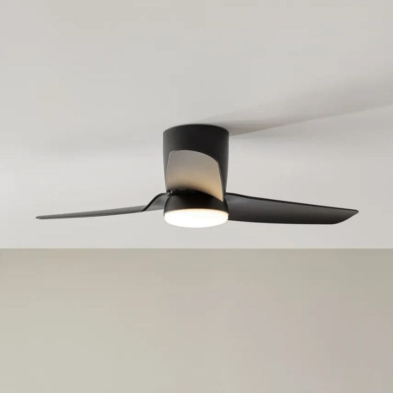 black 4-blade LED ceiling fan