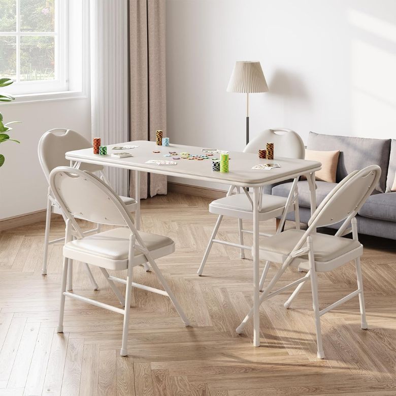 5-Piece Folding Card Table and Chairs