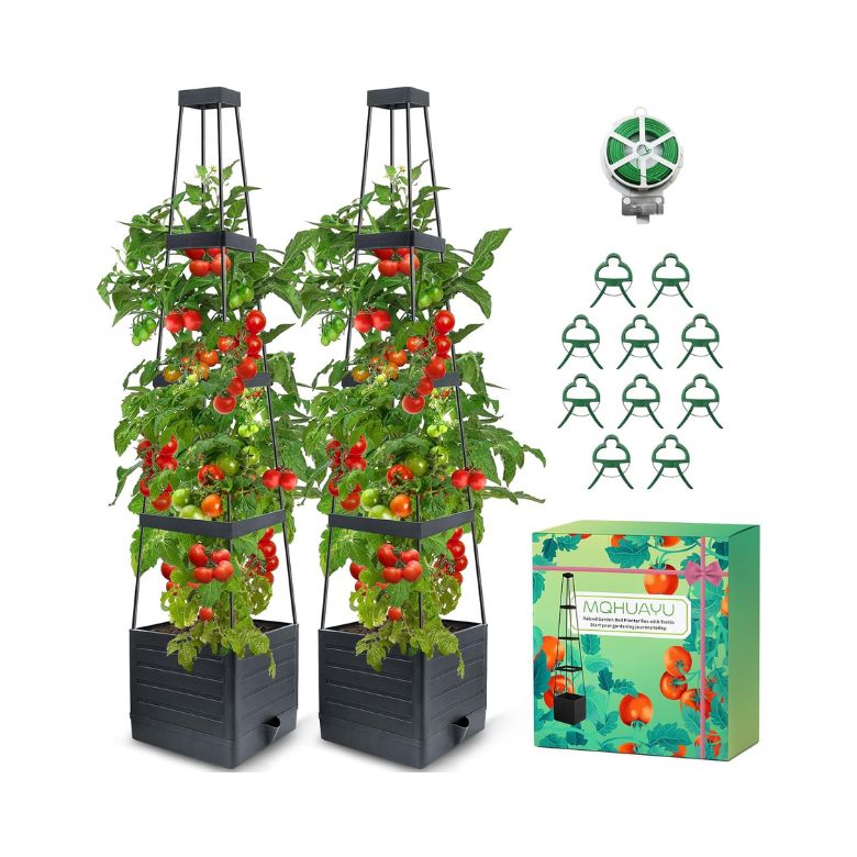 Raised Garden Bed Planter Box with Trellis