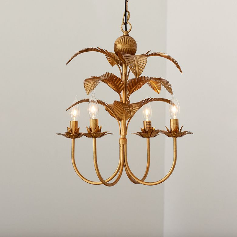 gold palm tree chandelier