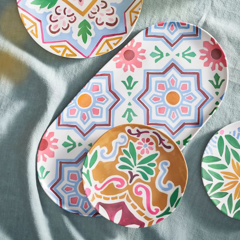 vibrant bamboo melamine platter