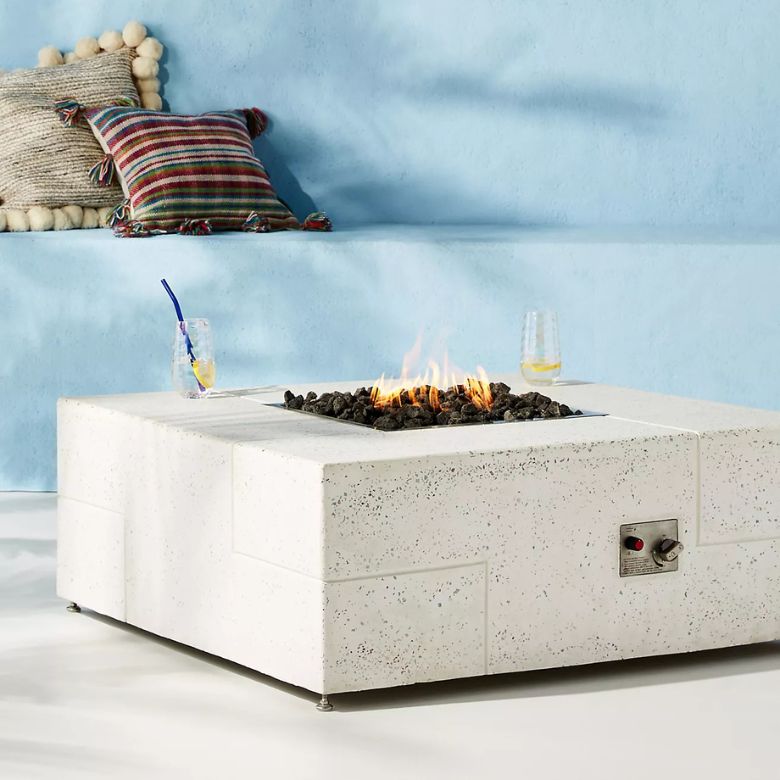 Terrazzo Square Outdoor Fire Pit