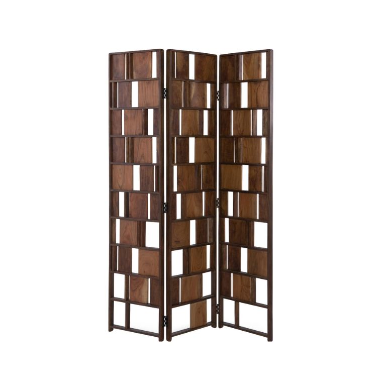 Cubed Acacia Multipanel Room Divider