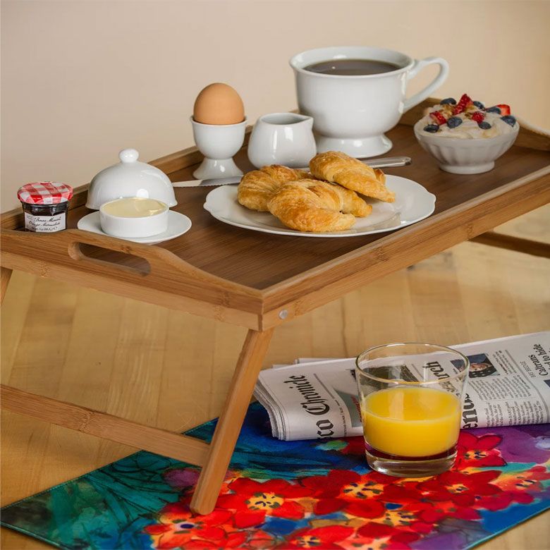 folding wooden breakfast tray