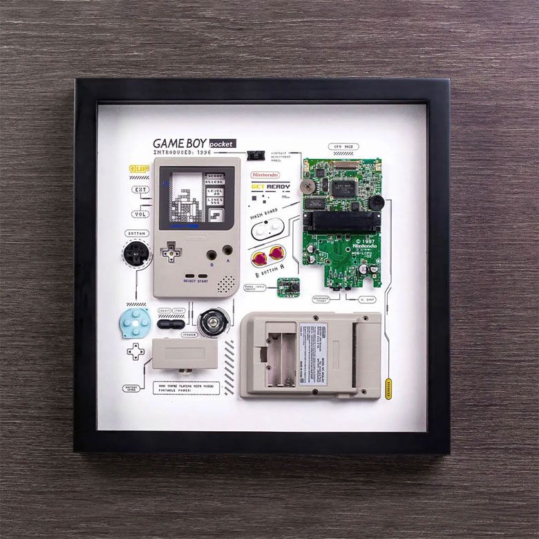 Gameboy Pocket framed art